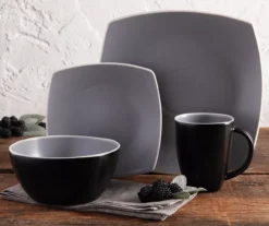 Gray SoHo 16-Piece Dinnerware Set