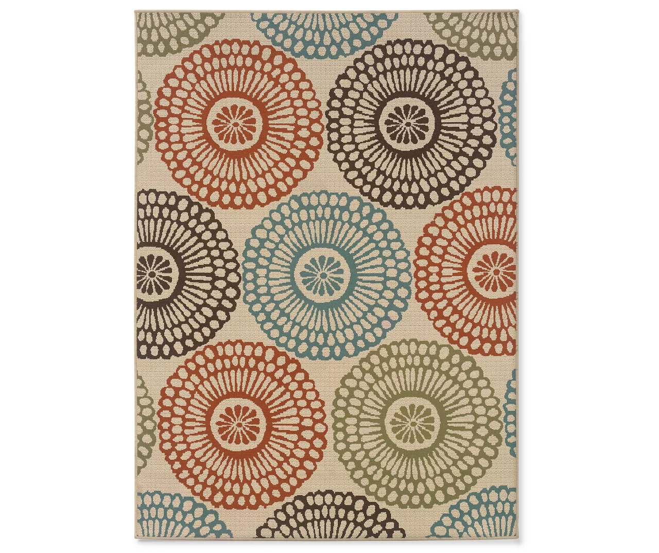 Somerville Beige Indoor/Outdoor Area Rugs - Image 4