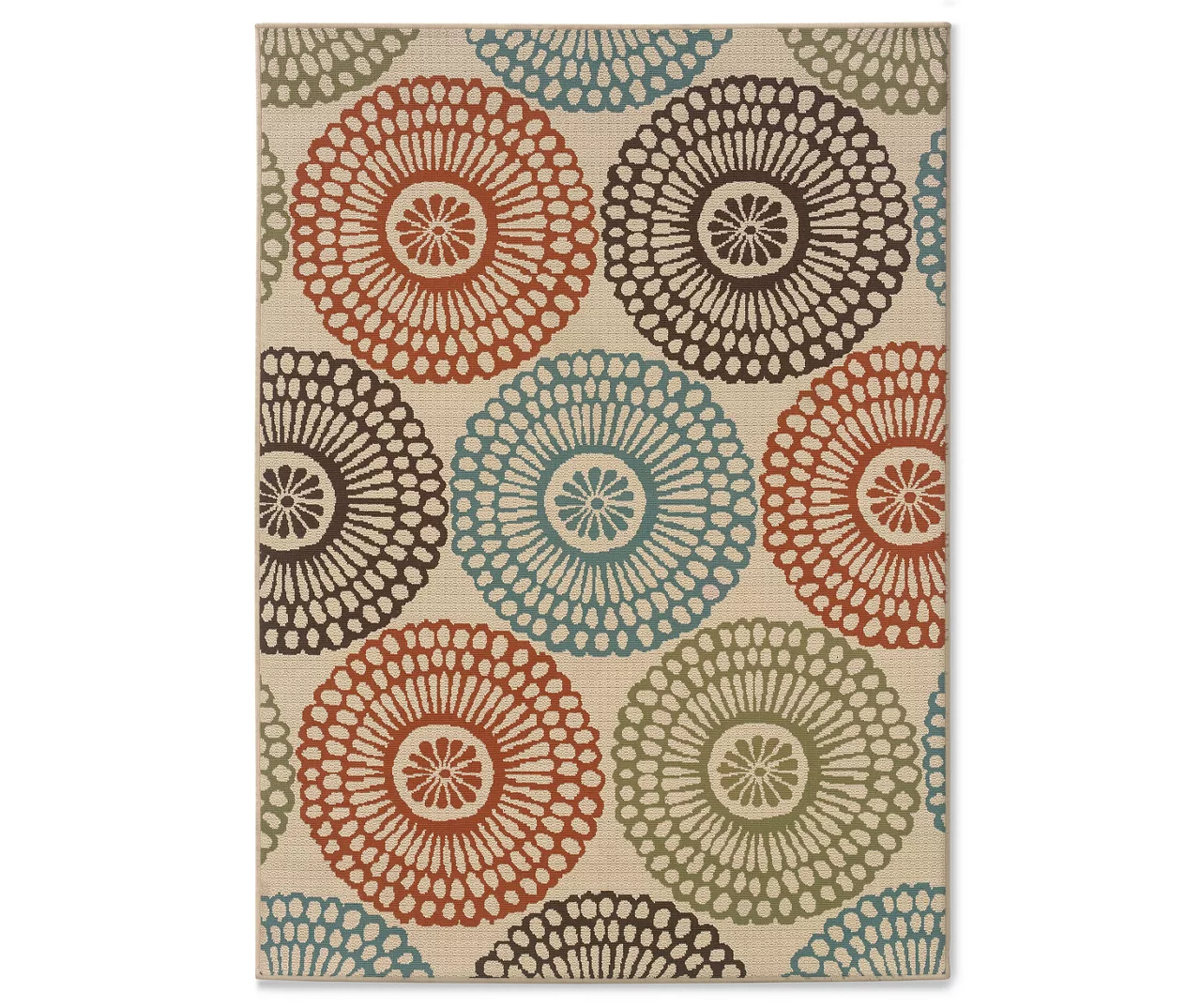 Somerville Beige Indoor/Outdoor Area Rugs - Image 3
