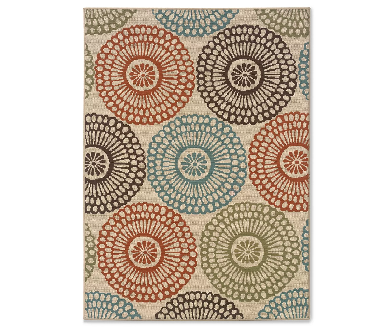 Somerville Beige Indoor/Outdoor Area Rugs - Image 6