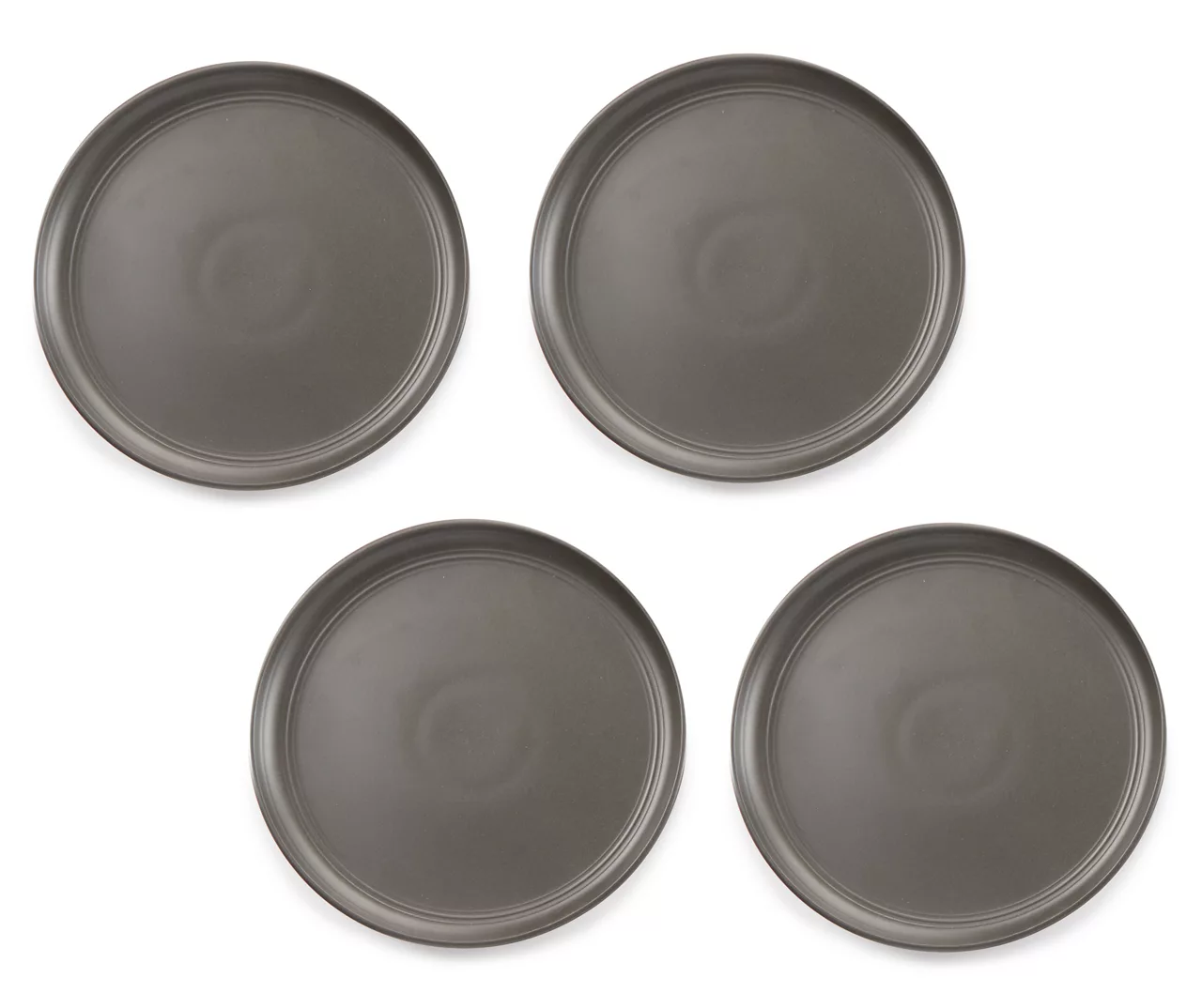 Matte Black Stoneware Dinner Plates, 4-Pack