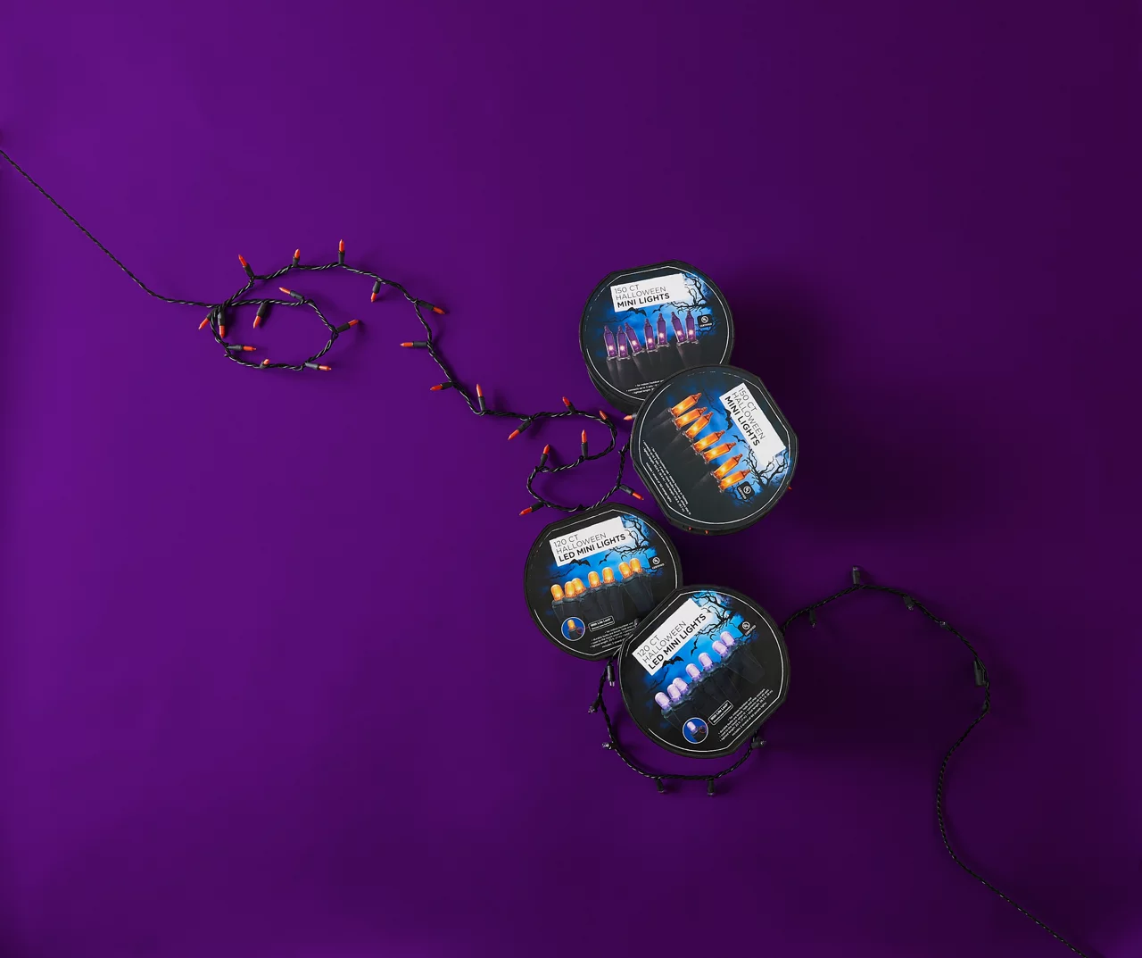 Orange LED Dome Light Set, 120-Lights - Image 2