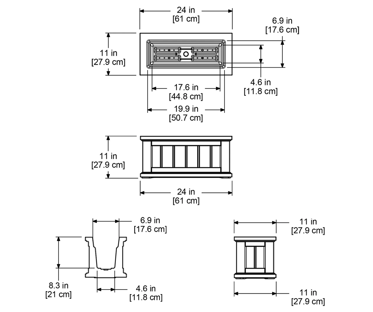 Mayne Inc. Cape Cod Rectangle Planter - Image 10