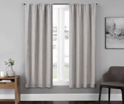 Anya Linen Blackout Rod Pocket Curtain Panel Pair, (63")