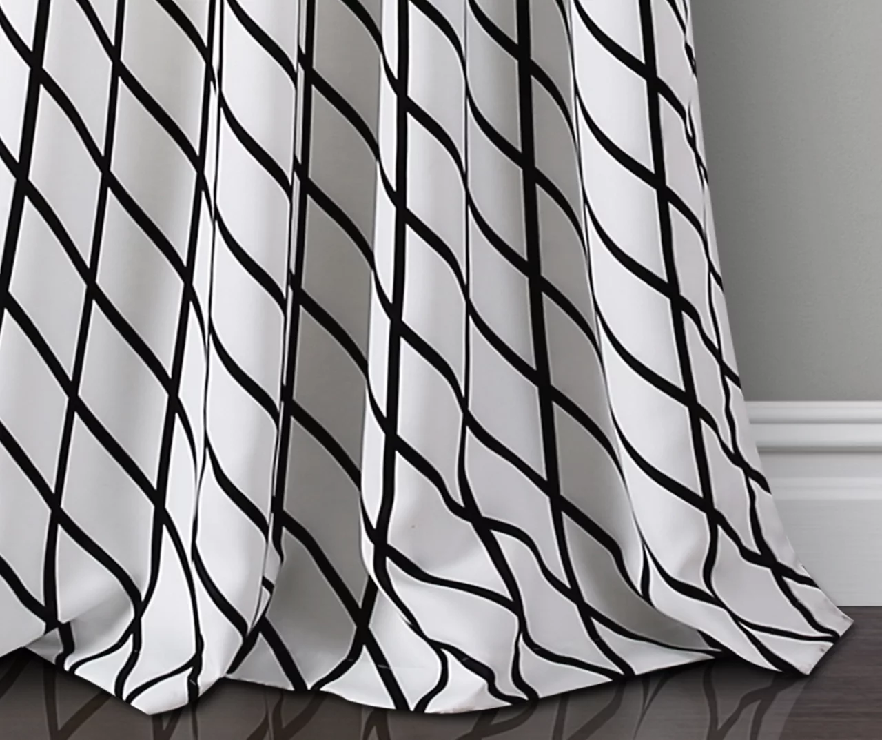 Feather Arrow Geo White & Black Room-Darkening Grommet Curtain Panel Pair - Image 11