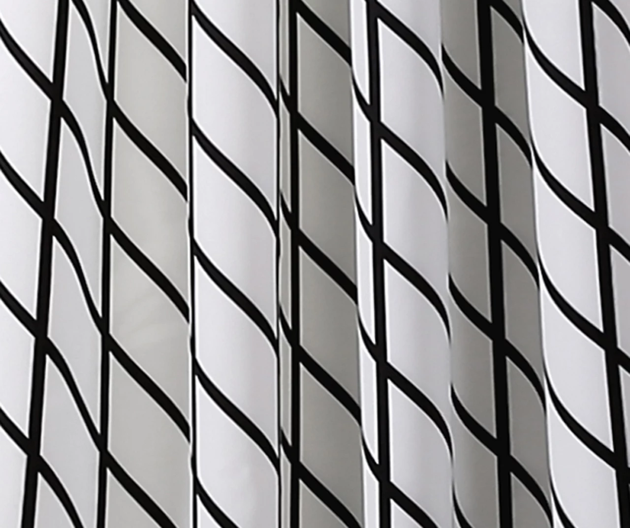 Feather Arrow Geo White & Black Room-Darkening Grommet Curtain Panel Pair - Image 4