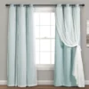 Lush Blackout Grommet Curtain Panel Pair With Sheer Overlay