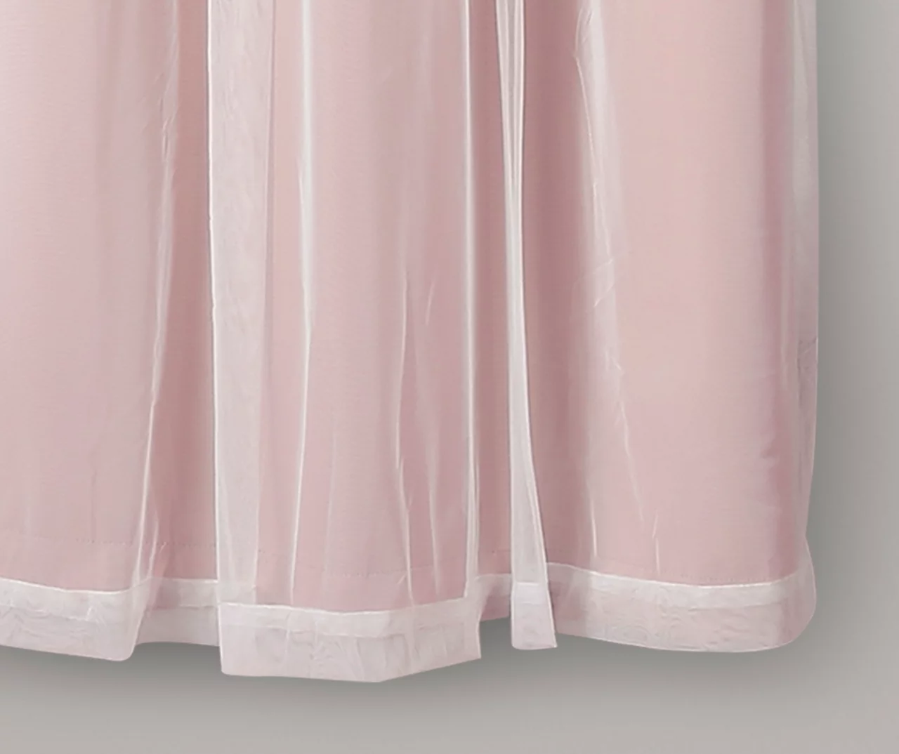 Lush Pink Blackout Grommet Curtain Panel Pair With Sheer Overlay, (63") - Image 7