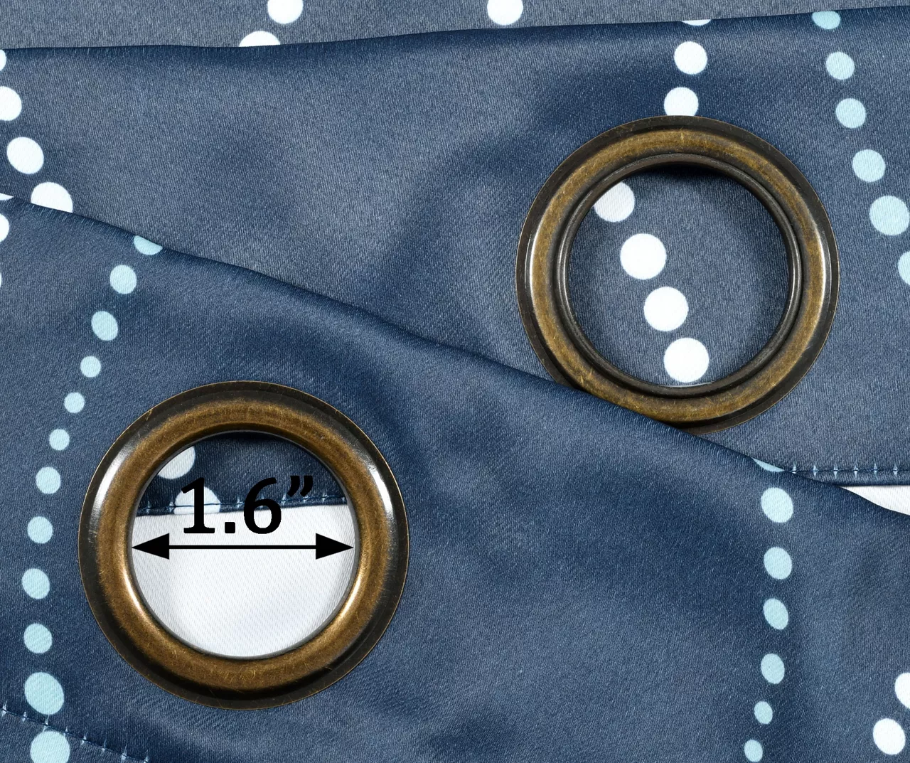 Swirl Navy Room-Darkening Grommet Curtain Panel Pair, (84") - Image 6