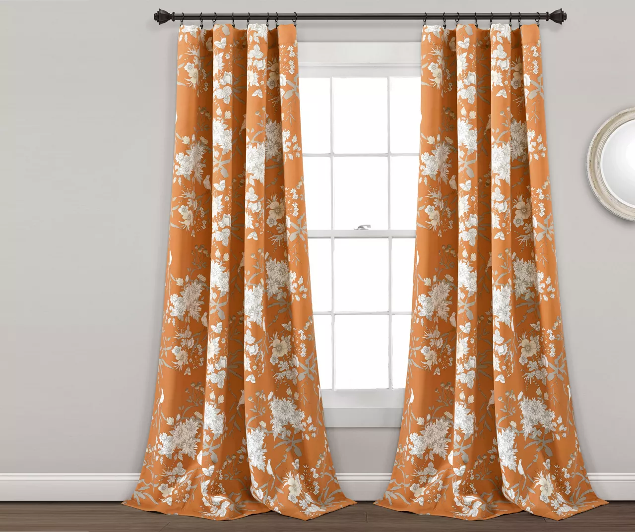 Botanical Garden Room-Darkening Rod Pocket Curtain Panel Pair - Image 5