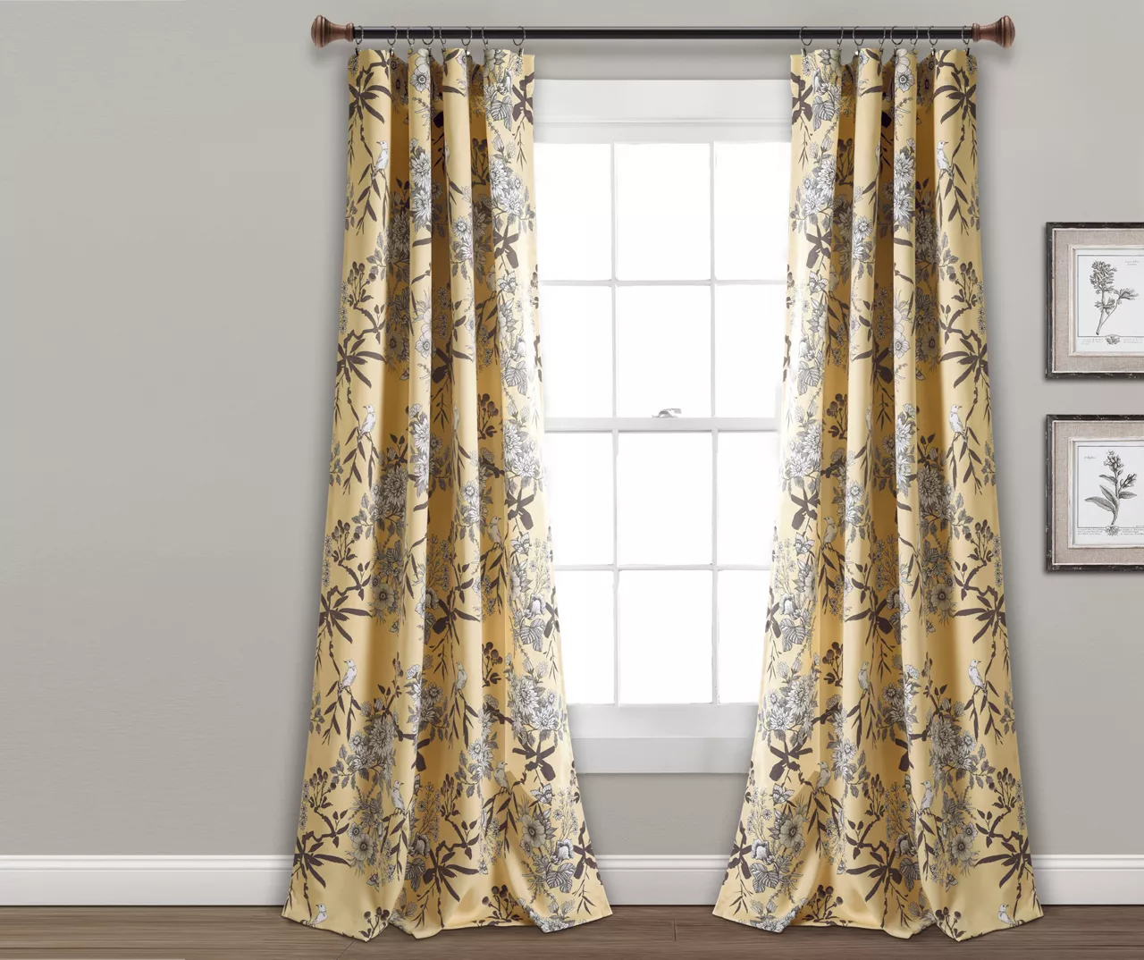 Botanical Garden Room-Darkening Rod Pocket Curtain Panel Pair - Image 4