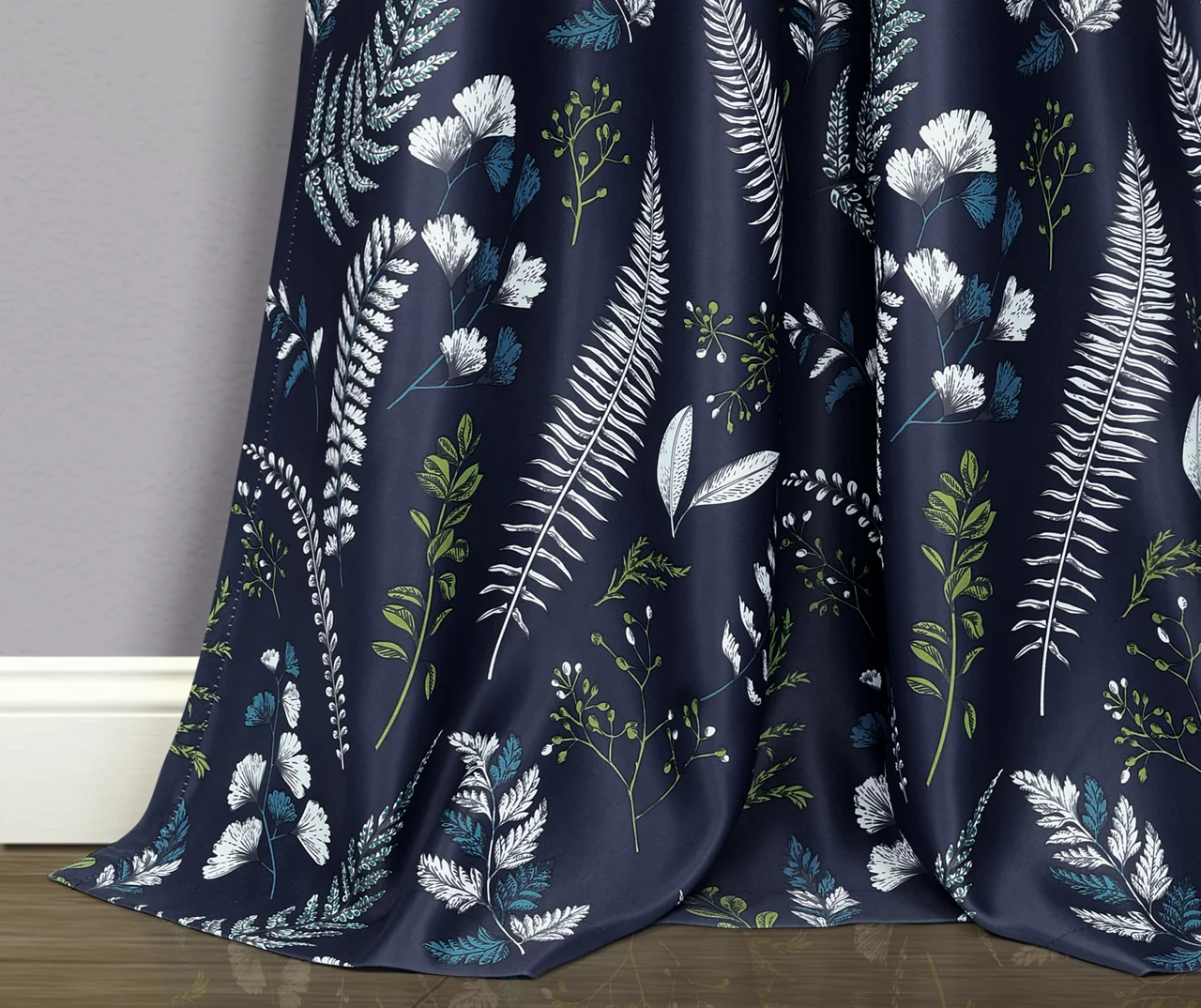 Devonia Allover Floral Room-Darkening Rod Pocket Curtain Panel Pair - Image 11