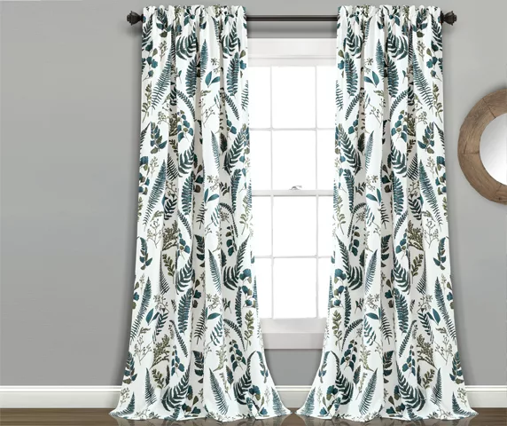 Devonia Allover Floral Room-Darkening Rod Pocket Curtain Panel Pair - Image 3
