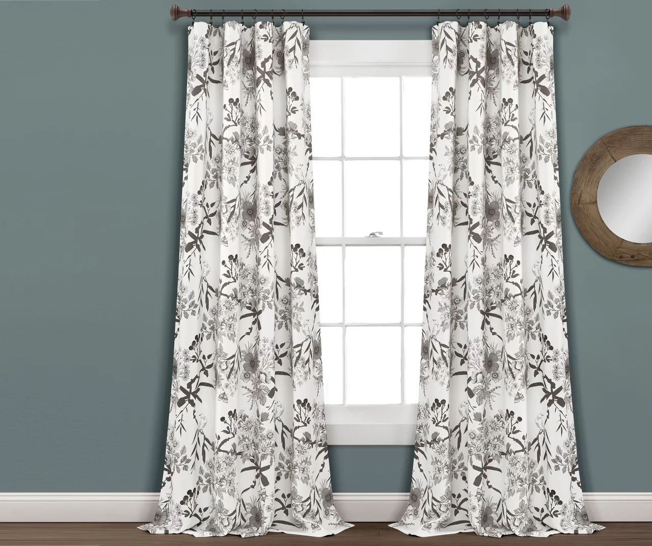 Botanical Garden Room-Darkening Rod Pocket Curtain Panel Pair - Image 2