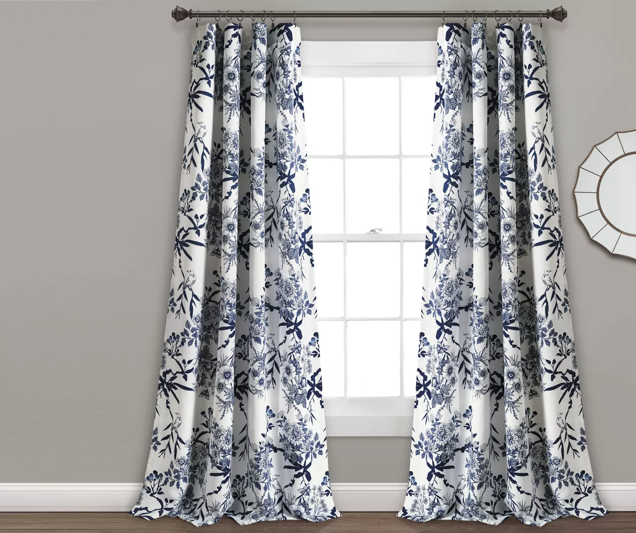 Botanical Garden Room-Darkening Rod Pocket Curtain Panel Pair - Image 9