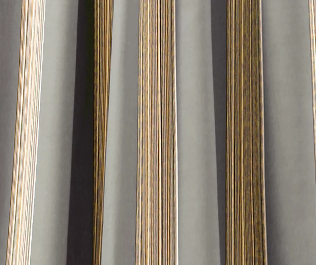 Julia Stripe Gray Room-Darkening Back Tab Curtain Panel Pair, (84") - Image 3