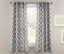 Edward Trellis Room-Darkening Grommet Curtain Panel Pair