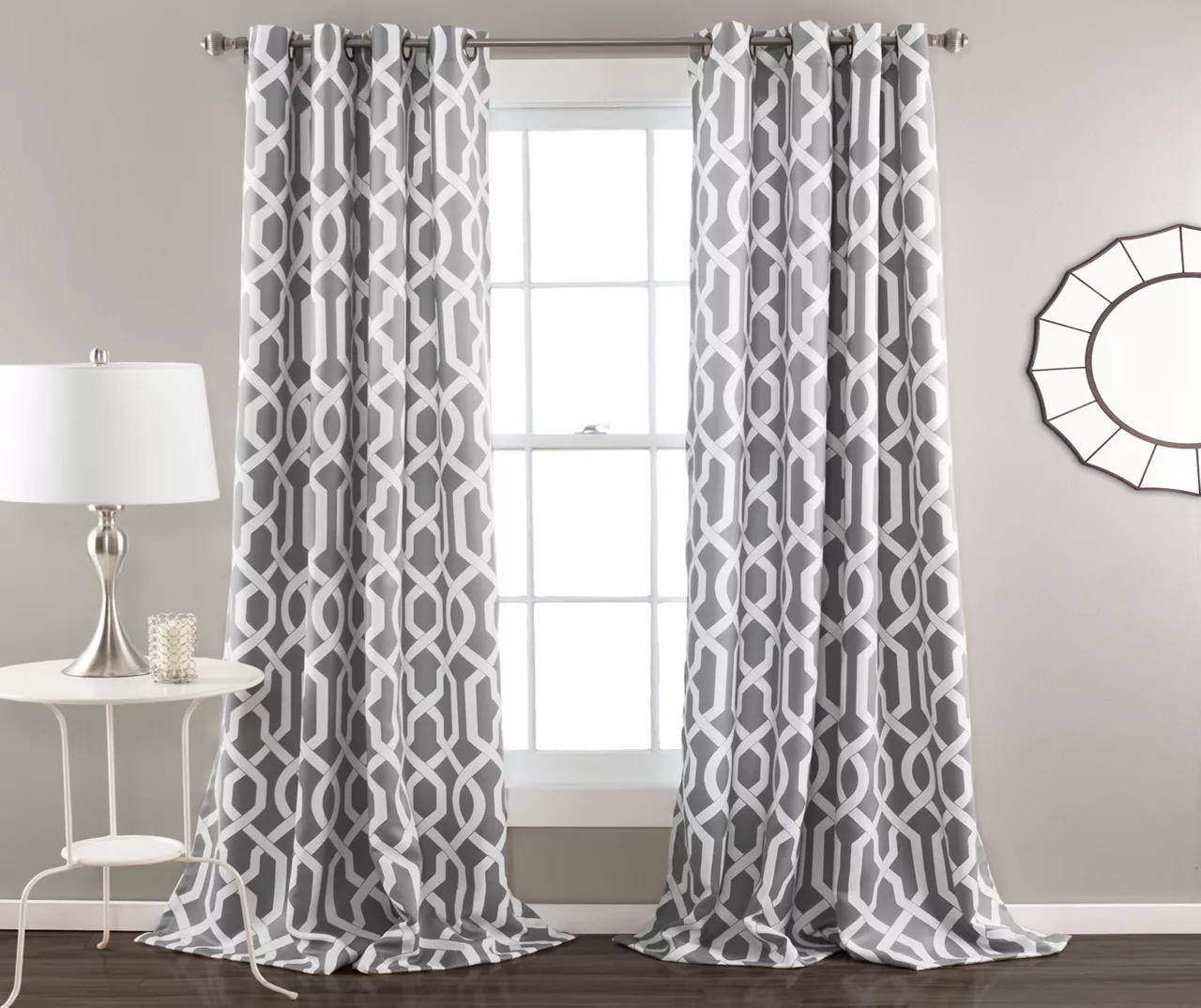 Edward Trellis Room-Darkening Grommet Curtain Panel Pair - Image 7