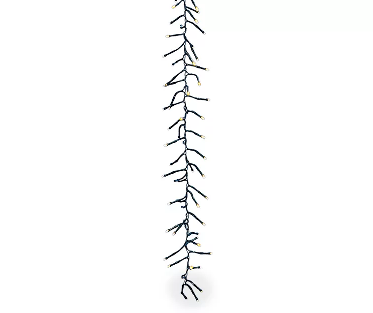 Warm White 8-Function LED Garland Light Set With Green Wire, 180-Lights - Image 2