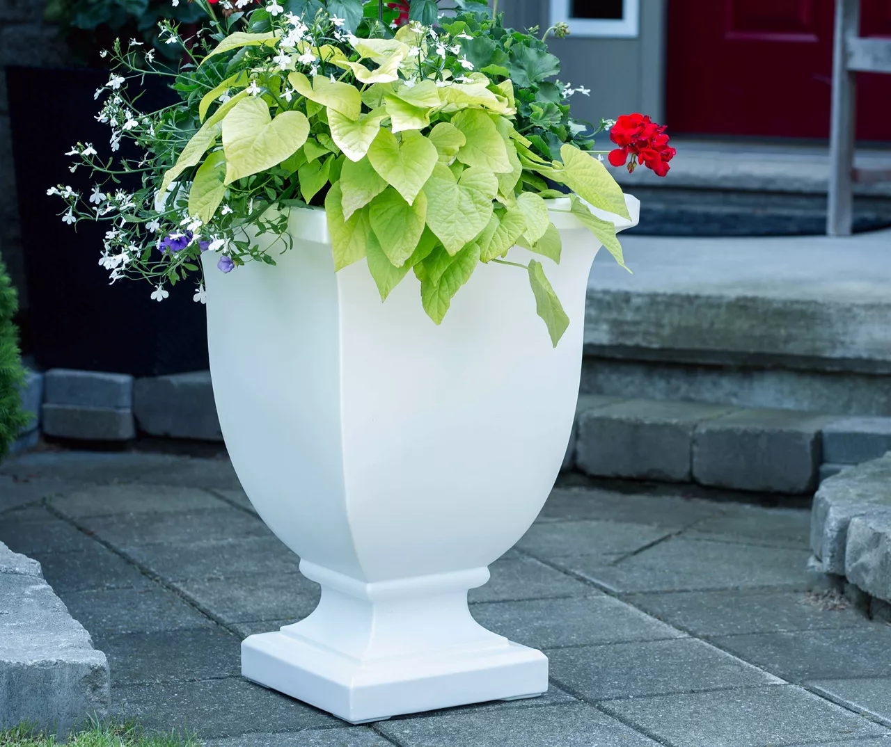 Augusta White Tall Planter - Image 3