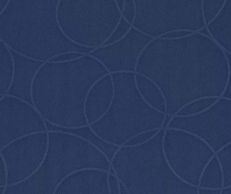 Round & Round Navy Blackout Grommet Curtain Panel, (108") - Image 5