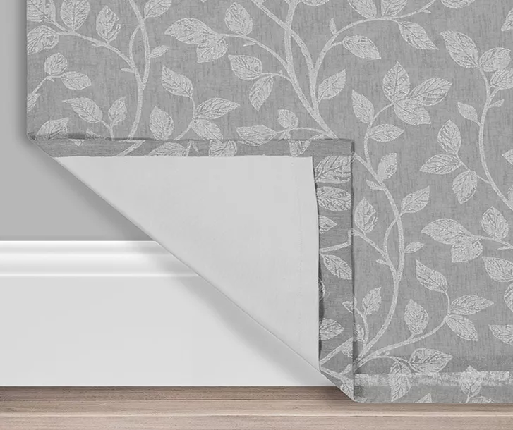 Nora Botanical Gray Blackout Rod Pocket Curtain Panel, (84") - Image 3