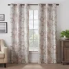 Martina Medallion Rose Blackout Grommet Curtain Panel, (95")