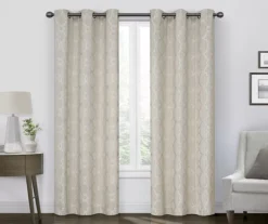 Hazel Geo Mushroom Blackout Grommet Curtain Panel, (95")