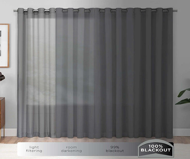 Harper Plum Velvet Blackout Rod Pocket Curtain Panel, (84") - Image 8