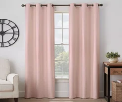 Gabriella Blush Blackout Grommet Curtain Panel, (95")