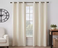 Gabriella Ivory Blackout Grommet Curtain Panel, (84")