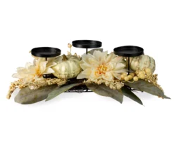 Dahlia & Pumpkin 3-Tier Candle Holder