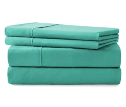 Teal Microfiber Full 4-Piece Sheet Set