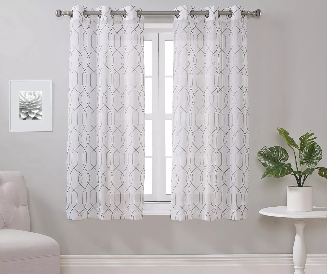 Broyhill Geo Sheer Grommet Curtain Panel Pair