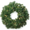 24" Deluxe Windsor Pine Light-Up Wreath