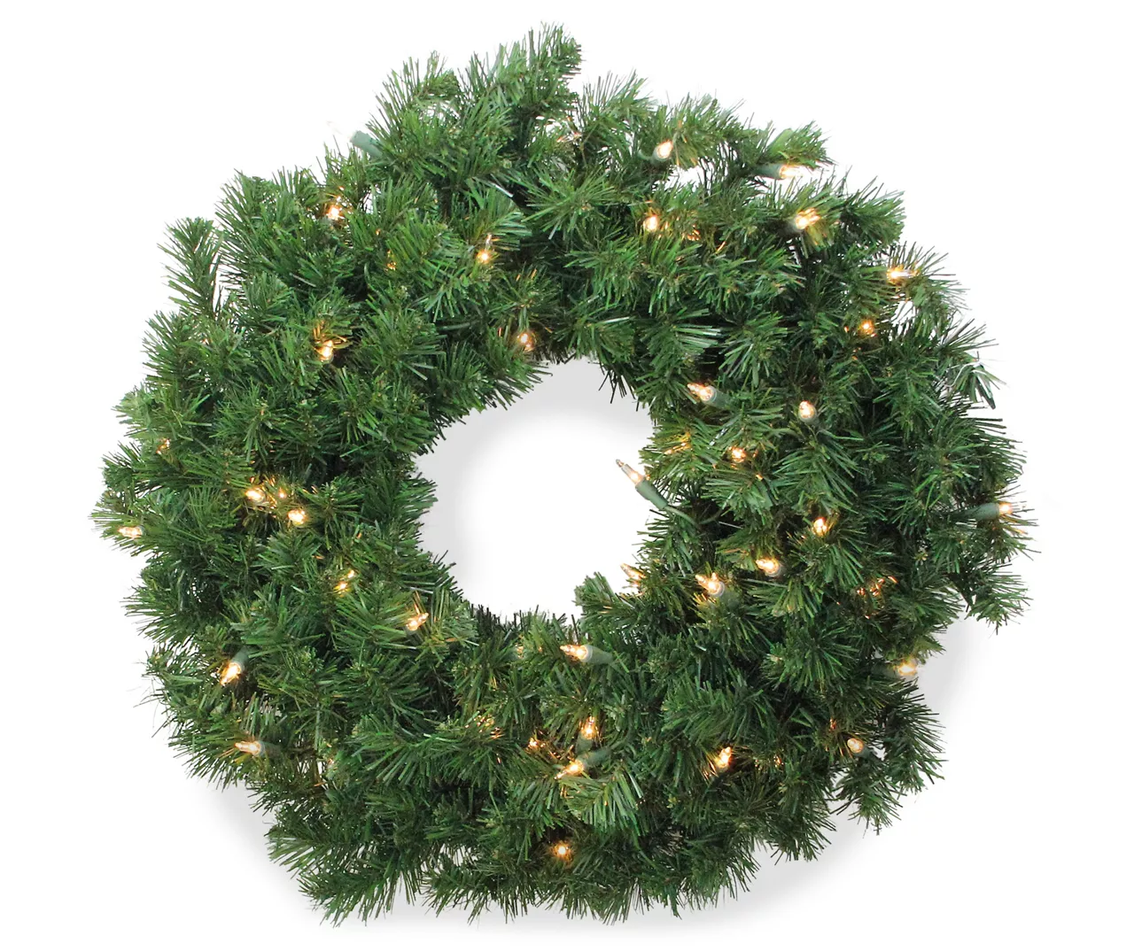 24" Deluxe Windsor Pine Light-Up Wreath