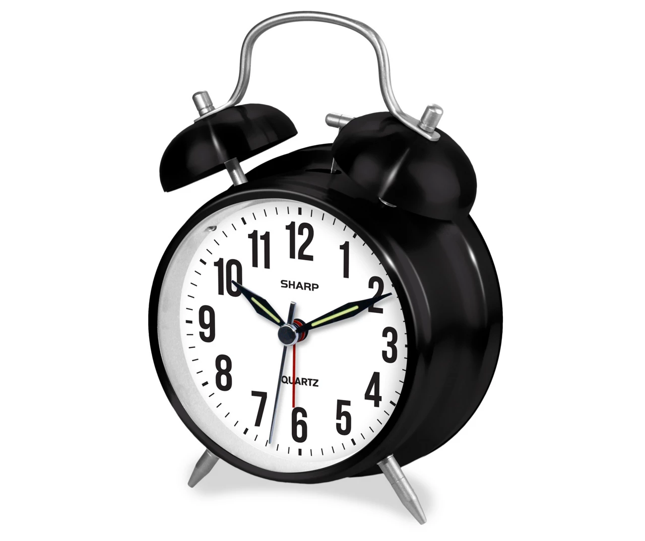 Sharp Black & Silver Twin Bell Alarm Clock - Image 6