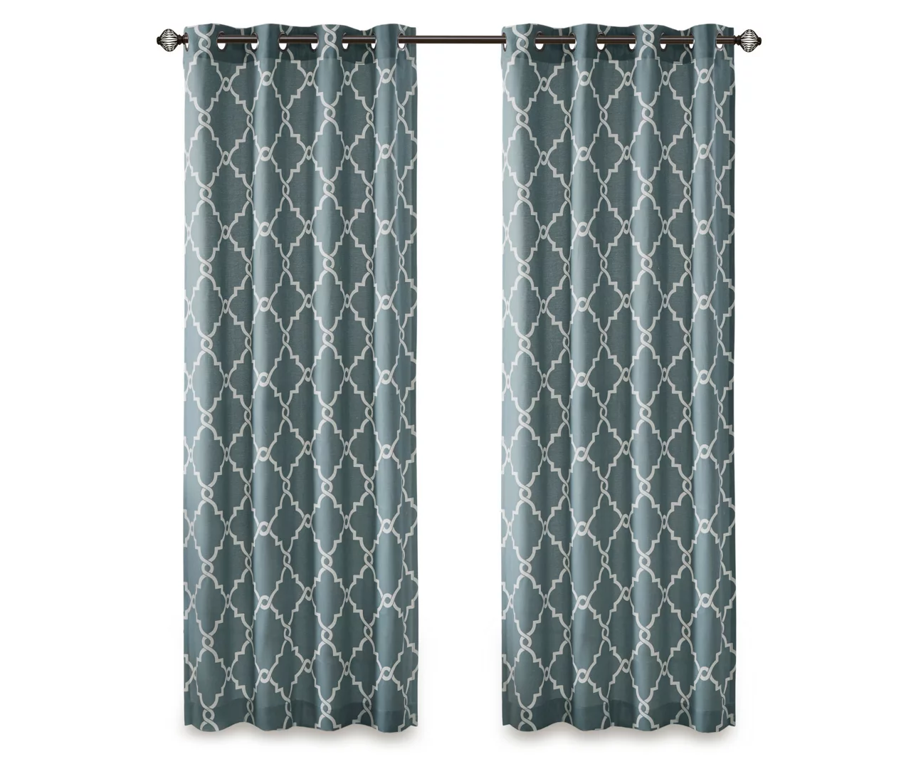 Sereno Fretwork Blue Light-Filtering Grommet Curtain Panel, (63") - Image 12