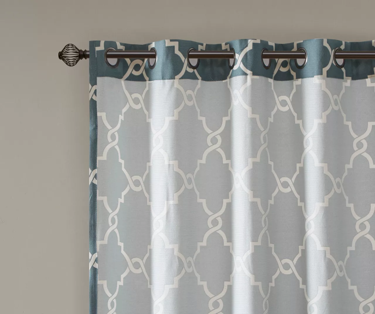 Sereno Fretwork Blue Light-Filtering Grommet Curtain Panel, (63") - Image 5