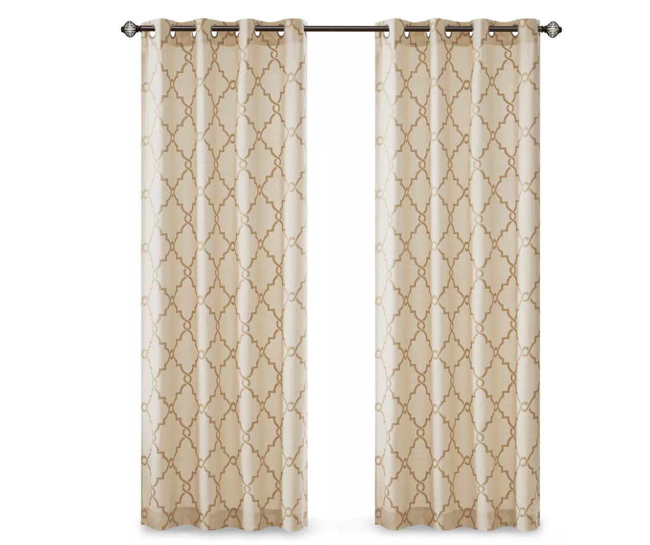 Sereno Fretwork Light-Filtering Grommet Curtain Panel - Image 20