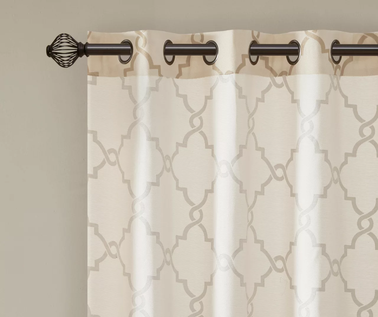 Sereno Fretwork Light-Filtering Grommet Curtain Panel - Image 13