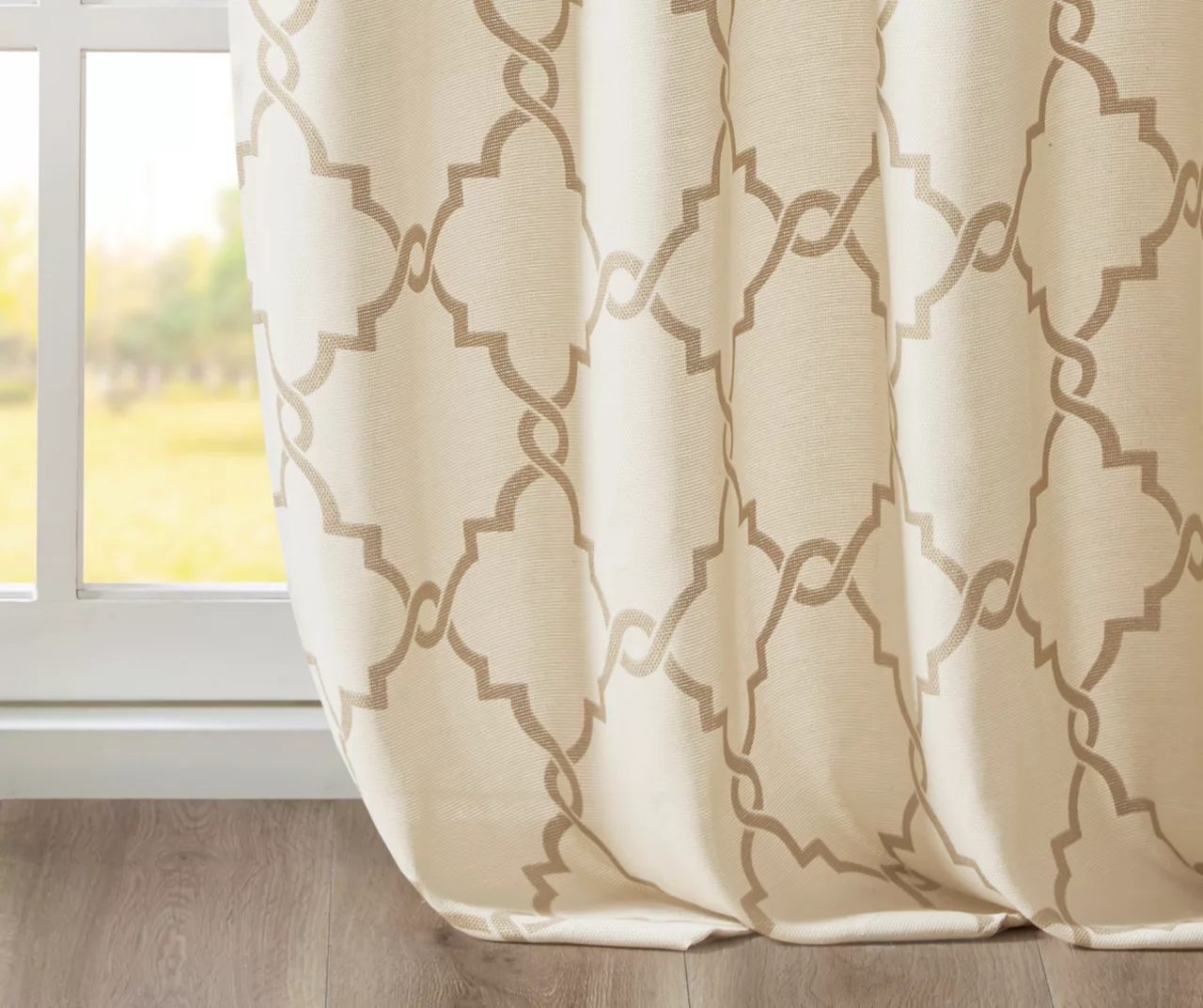Sereno Fretwork Light-Filtering Grommet Curtain Panel - Image 14