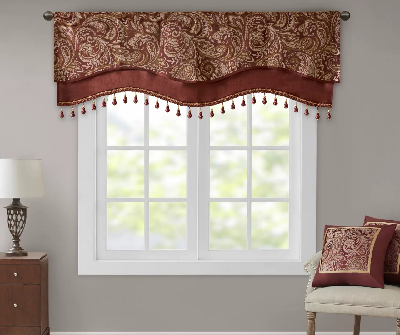 Valerie Beaded Rod Pocket Valance - Image 3