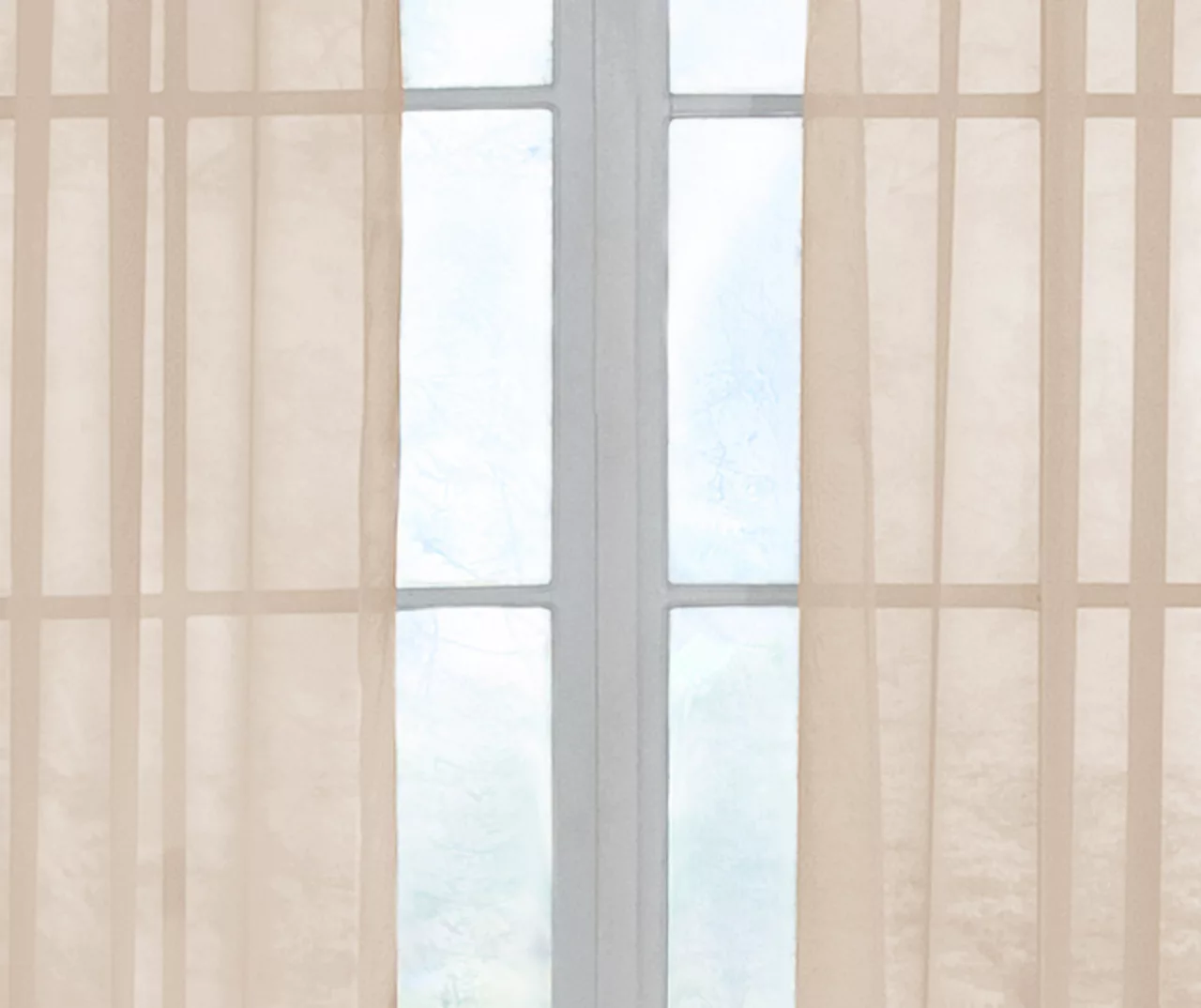 Curtain Fresh Latte Sheer Grommet Curtain Panel, (108") - Image 2