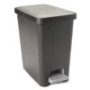 Black Step-On 2.7 Gallon Waste Can With Removable Liner
