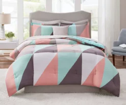 Zuri Aqua Reversible Comforter Set
