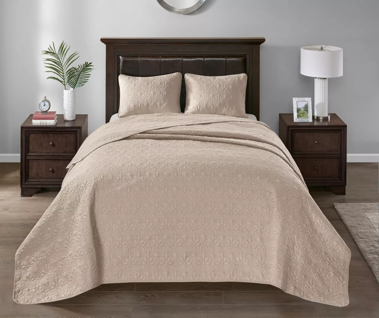 Vancouver Khaki King 3-Piece Bedspread Set - Image 3