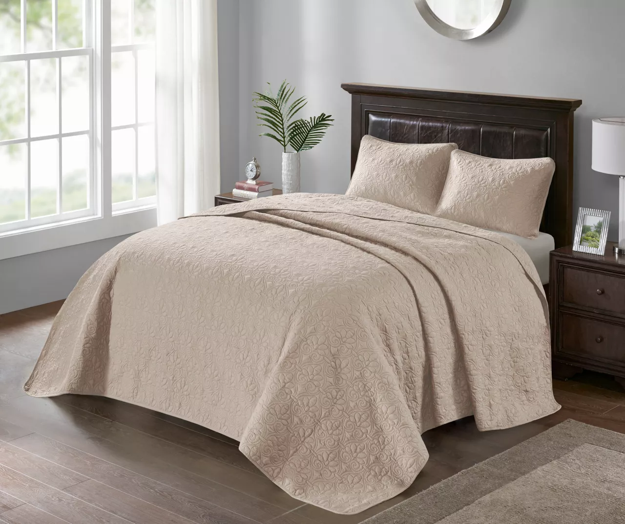 Vancouver Khaki King 3-Piece Bedspread Set - Image 4