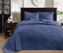 Vancouver Navy Full 3-Piece Bedspread Set