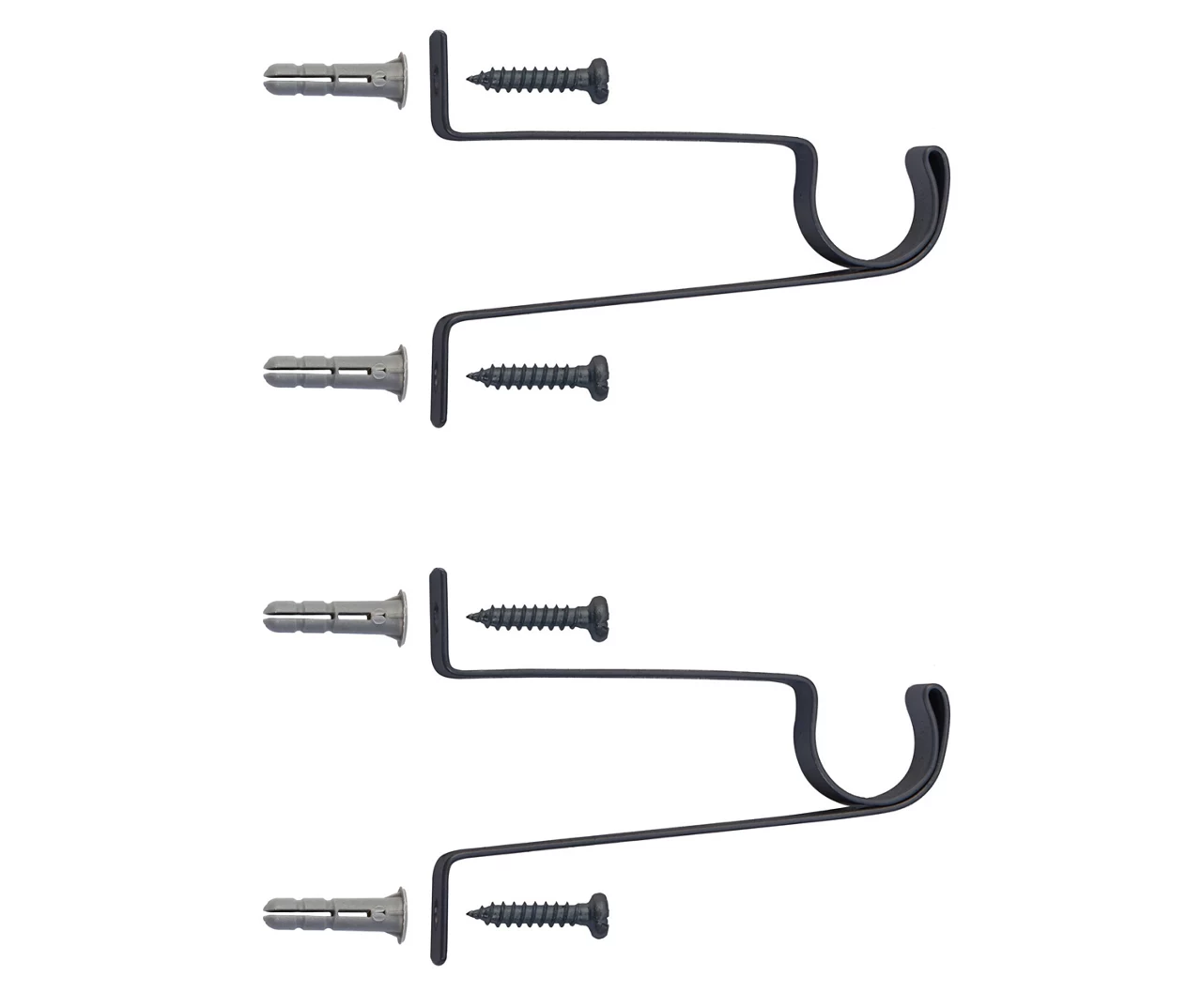 Lana Black 5/8" Ball-Finial Curtain Rod, (28"-48") - Image 3